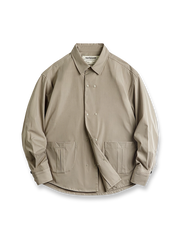 ヘリンボーン柄ダブルブレストシャツ