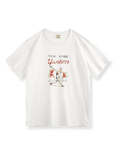ニューヨーク野球チームロゴ刺繍Tシャツ