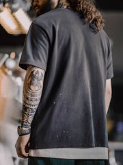 デストロイカットスプラッシュペイントTシャツ
