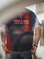 パラシュート アルファベットプリント 半袖Tシャツ