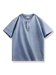 ニットデニム ヘンリーシャツ