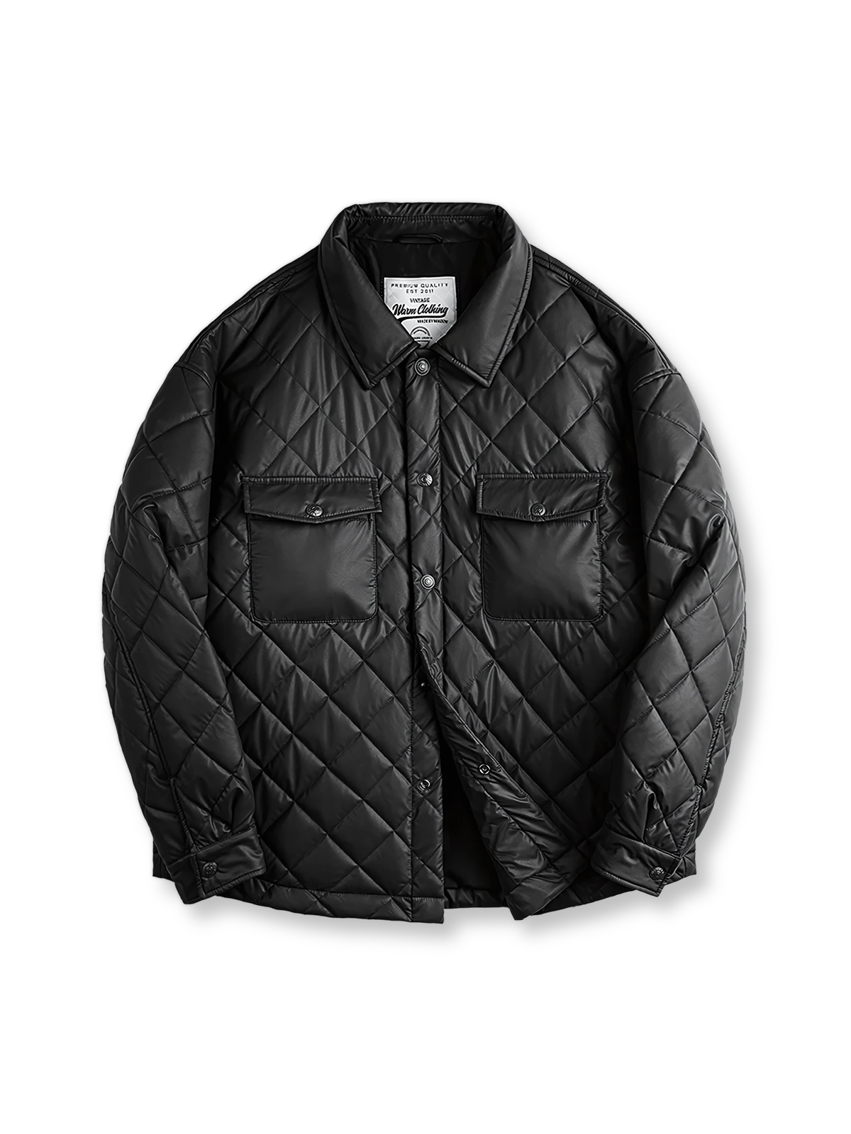 ヴィンテージキルティング菱形パターンジャケットの正面画像