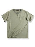 ヴィンテージミリタリーグリーン VネックポケットTシャツ