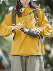 製品画像:美式カジュアルフーデッドジャケットの正面図