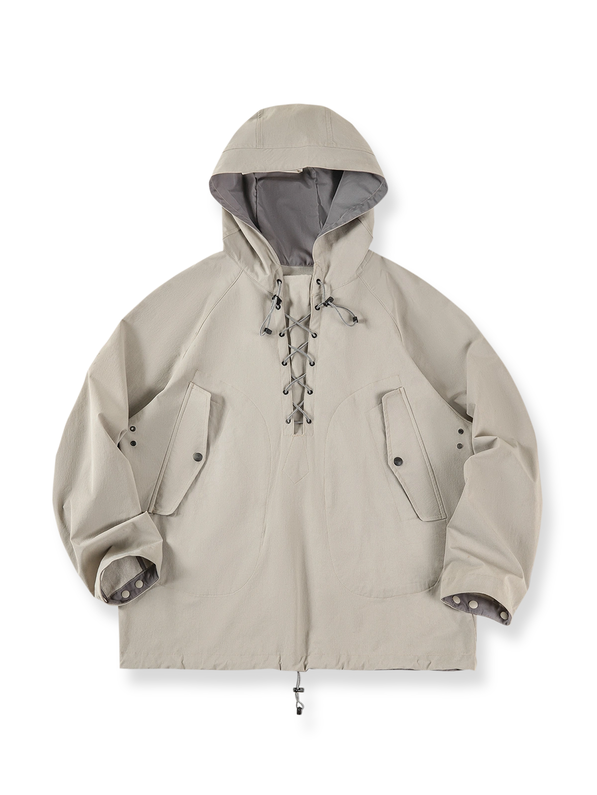 - 製品画像:美式カジュアルフーデッドジャケットの正面図