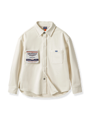 ポリエステル 起毛感 オーバーシャツ