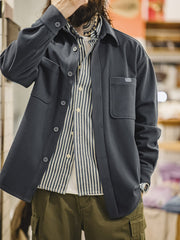 ポリエステル 起毛感 オーバーシャツ