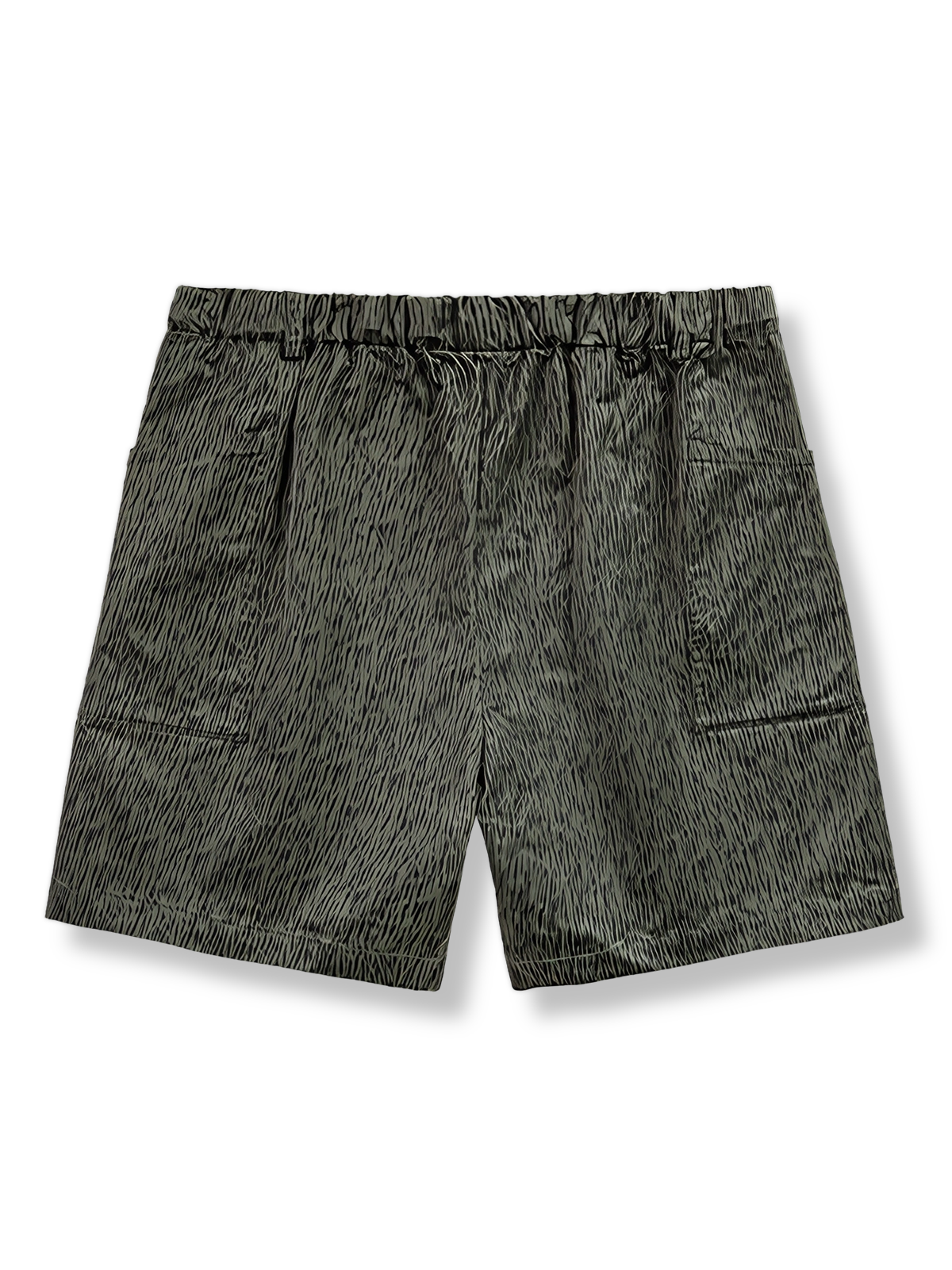 レインドロップカモフラージュプリントミリタリースタイル機能性ショーツの全景画像