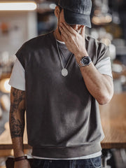 ヴィンテージ風 コットンリブタンクトップ