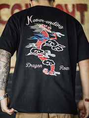 龍刺繍 ヘビーウェイトTシャツ