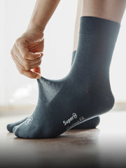 5Aグレード抗菌ニットクルーソックスの生地の詳細