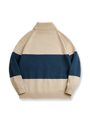 ヴィンテージ配色タートルネックセーターの全体画像