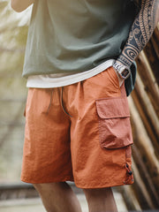 立体的なダブルポケット ナイロンビーチ パンツ