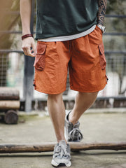 立体的なダブルポケット ナイロンビーチ パンツ