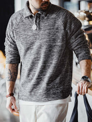 ハーフジップフリースルーズフィットスウェット