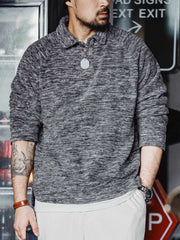 ハーフジップフリースルーズフィットスウェット