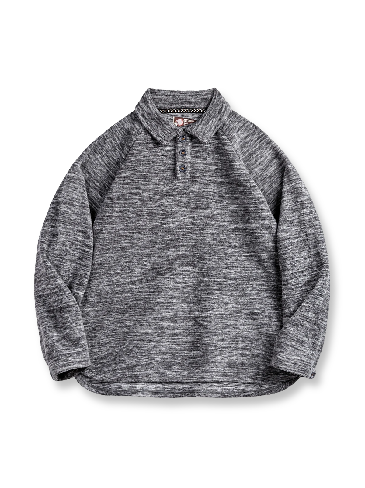 ハーフジップフリーススウェットの全体像