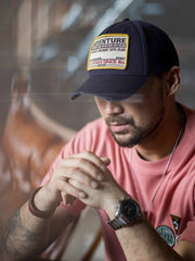 ヴィンテージベースボールキャップの着用イメージ