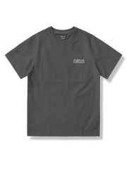 サーカス刺繍 グレー 半袖Tシャツ