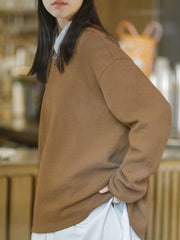 麦穂テクスチャーのプルオーバー