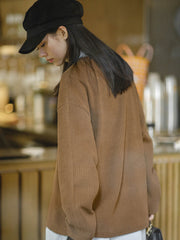 麦穂テクスチャーのプルオーバー