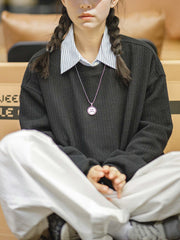 麦穂テクスチャーのプルオーバー