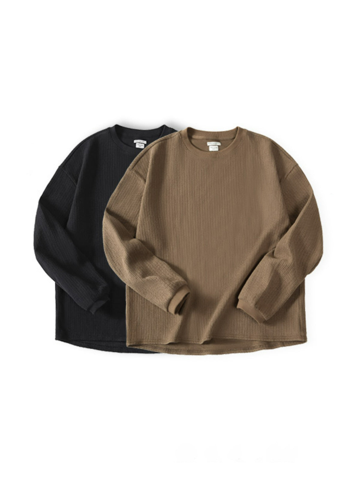 製品画像:学院風の麦穂テクスチャープルオーバーの正面図