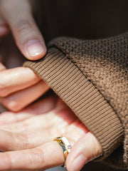 詳細画像:プルオーバーの麦穂テクスチャーの詳細