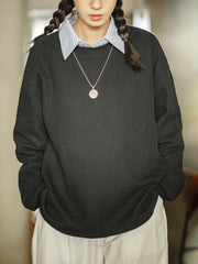 麦穂テクスチャーのプルオーバー