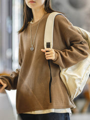 麦穂テクスチャーのプルオーバー