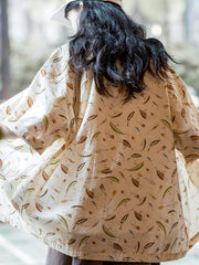 彩絵ルアープリント キューバシャツ