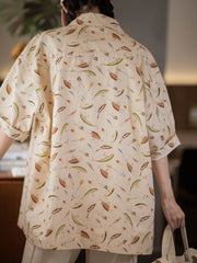 彩絵ルアープリント キューバシャツ