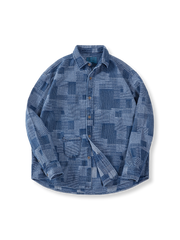 製品画像: ボロ風ヴィンテージデニムシャツの正面図