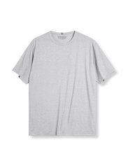 PESSOA CLUB アメリカンスタイル クルーネック短袖ドロップショルダー ルーズフィットTシャツ正面展示