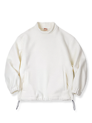 ドローコード付き ミッドカラー 無地 スウェット