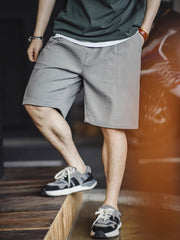 立体チェック ワイドシルエットショーツ