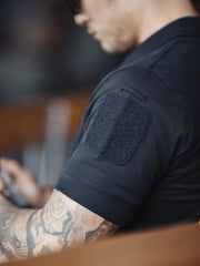 半開襟ミリタリースタイルポロシャツ