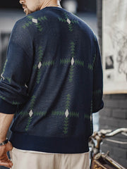 ヴィンテージ 幾何柄ニットセーターのディテール画像