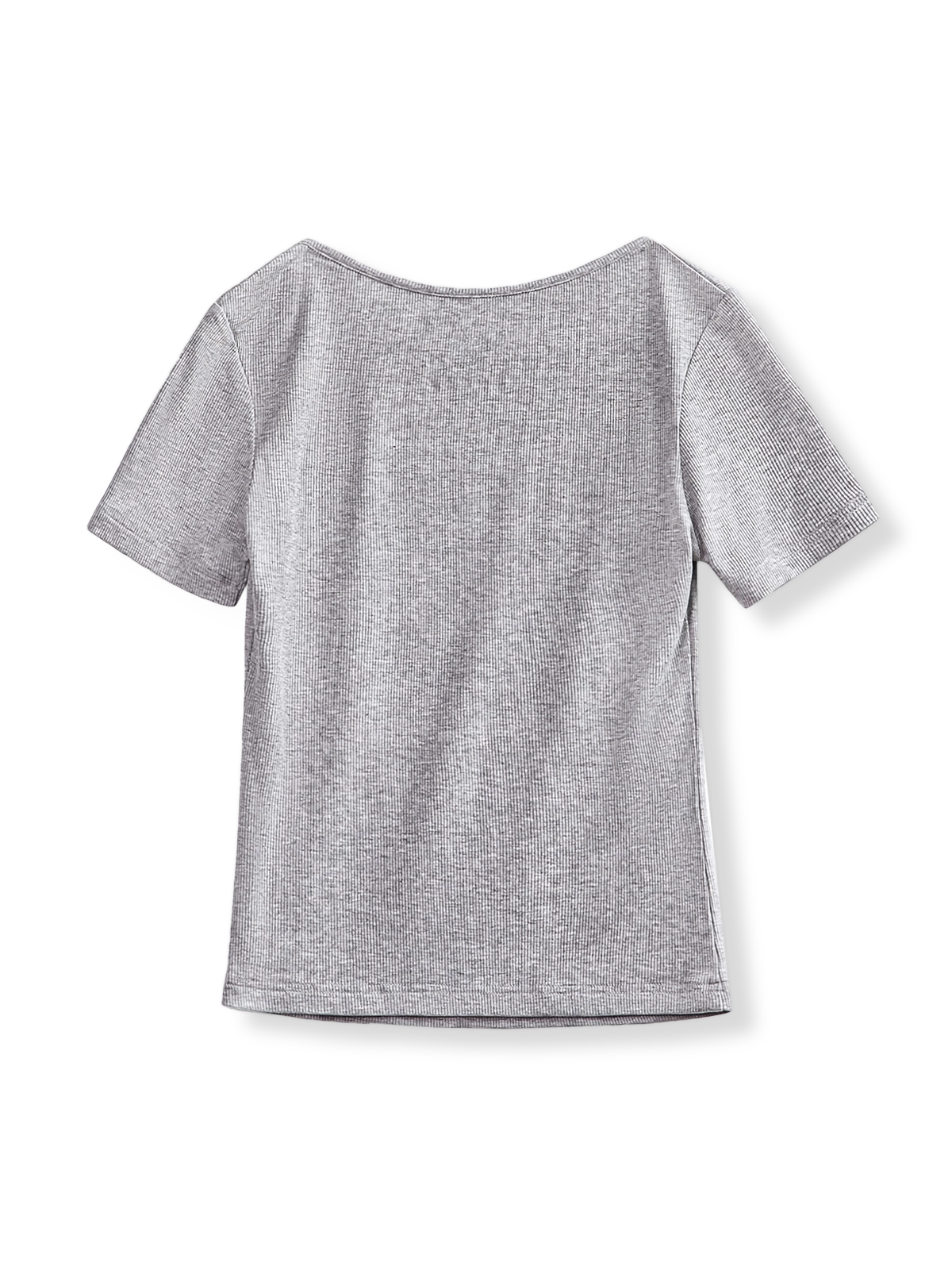 PESSOA CLUBのフレンチレトロスクエアネックニット半袖Tシャツ全体像