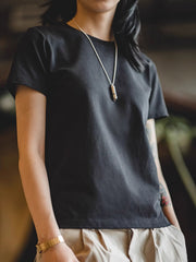 ベーシック 純コットン半袖Tシャツ