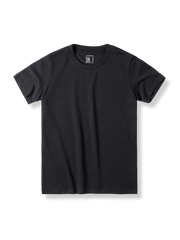 PESSOA CLUB ベーシックなピュアホワイトのピュアコットン半袖Tシャツ正面展示