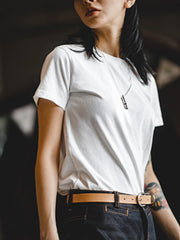 ベーシック 純コットン半袖Tシャツ