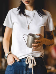 ベーシック 純コットン半袖Tシャツ