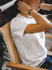 ベーシック 純コットン半袖Tシャツ