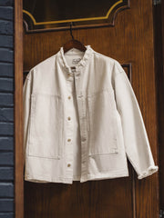 ホワイト ピュアコットン ライトデニムジャケット