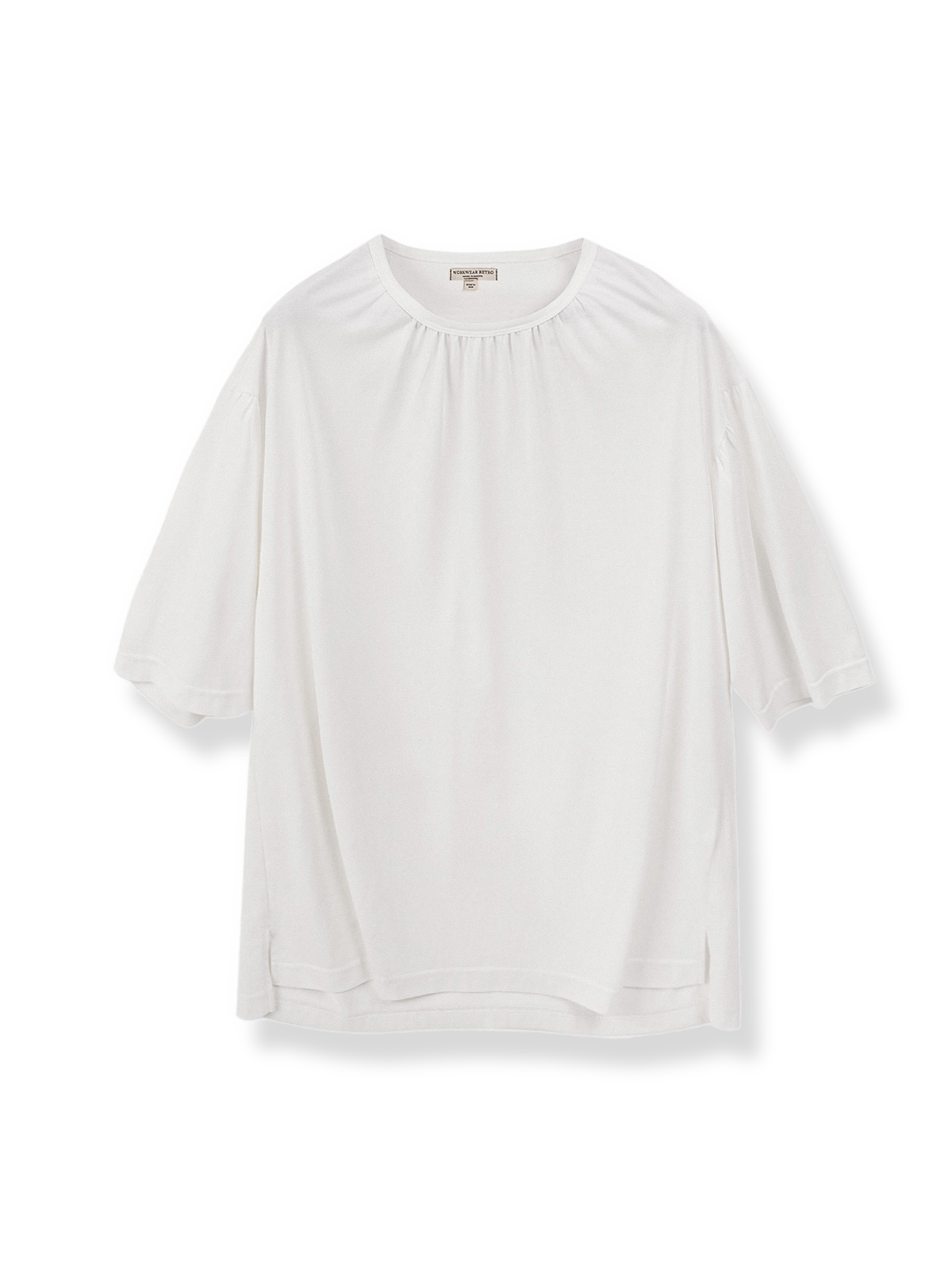 製品画像: フレンチヴィンテージ無地ハーフスリーブTシャツの正面図