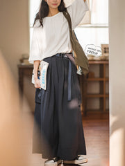 フレンチプリーツカラーハーフスリーブTシャツ