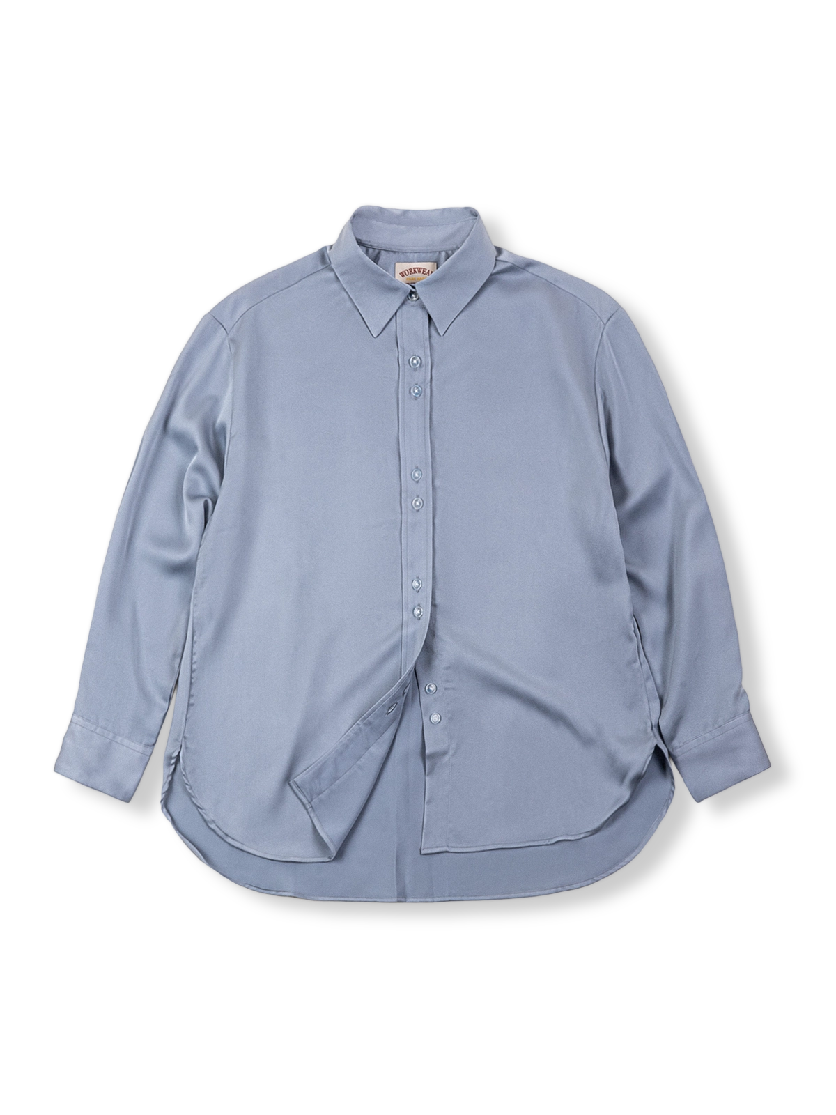 製品画像: フレンチカジュアルドレープカラーシャツの全体像