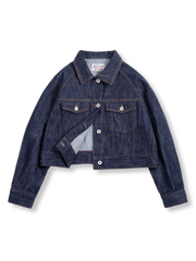 製品画像:ホワイトデニムジャケットの正面図