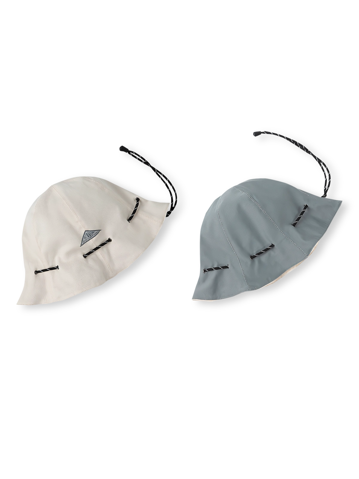 製品画像: 両面使えるバケットハットの表と裏の画像